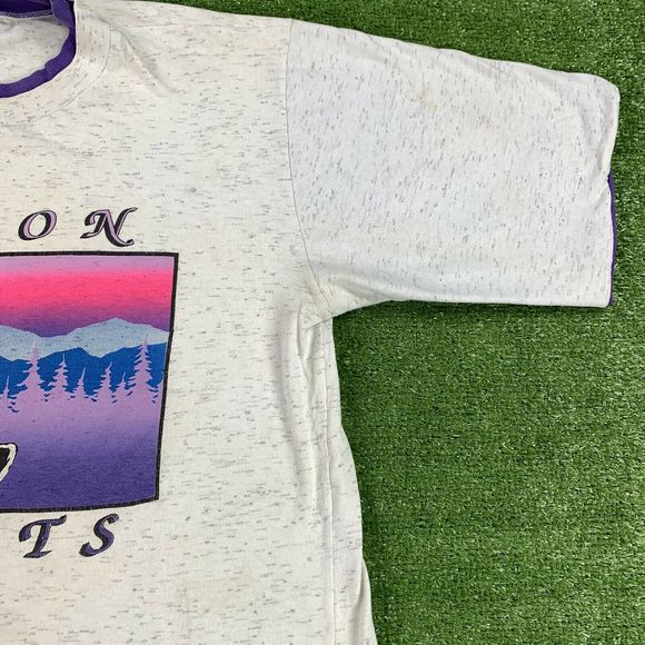 Yukon Nights Graphic Tee - Cream and Purple - Picture 8 of 10